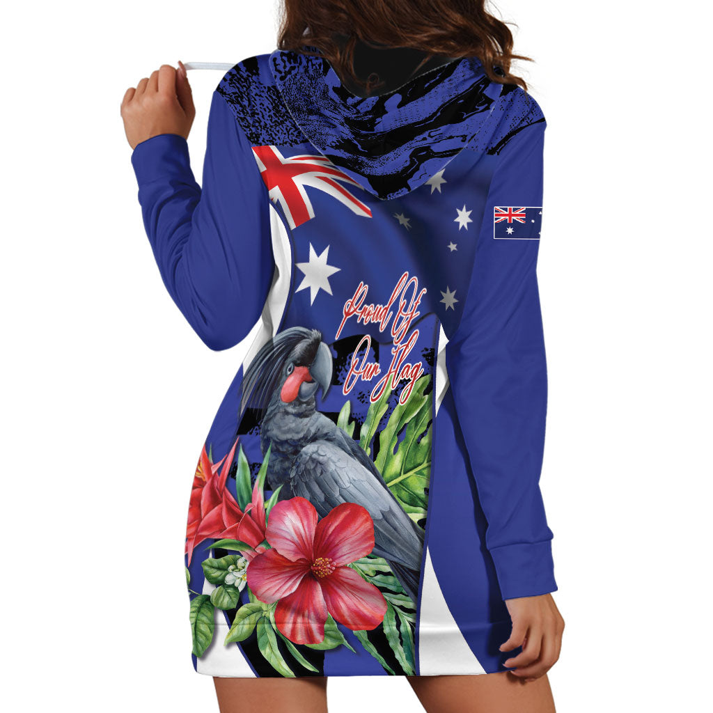Australian National Flag Day Hoodie Dress Palm Cockatoo Proud Of Our Flag