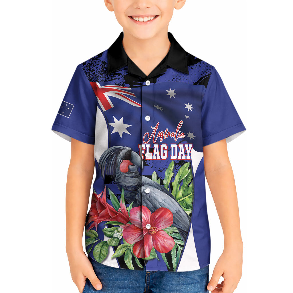 Australian National Flag Day Kid Hawaiian Shirt Palm Cockatoo Proud Of Our Flag
