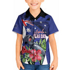 Australian National Flag Day Kid Hawaiian Shirt Palm Cockatoo Proud Of Our Flag