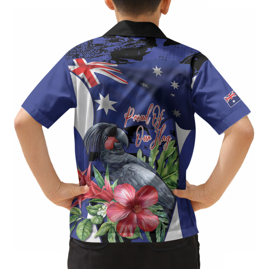 Australian National Flag Day Kid Hawaiian Shirt Palm Cockatoo Proud Of Our Flag