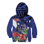 Australian National Flag Day Kid Hoodie Palm Cockatoo Proud Of Our Flag
