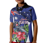 Australian National Flag Day Kid Polo Shirt Palm Cockatoo Proud Of Our Flag