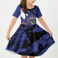 Australian National Flag Day Kid Short Sleeve Dress Palm Cockatoo Proud Of Our Flag