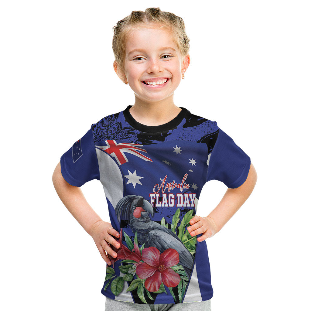 Australian National Flag Day Kid T Shirt Palm Cockatoo Proud Of Our Flag