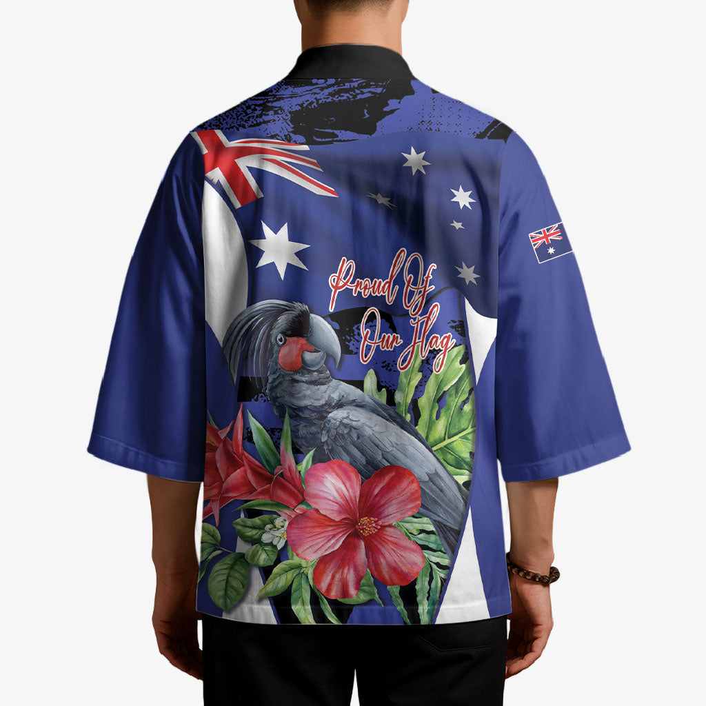 Australian National Flag Day Kimono Palm Cockatoo Proud Of Our Flag