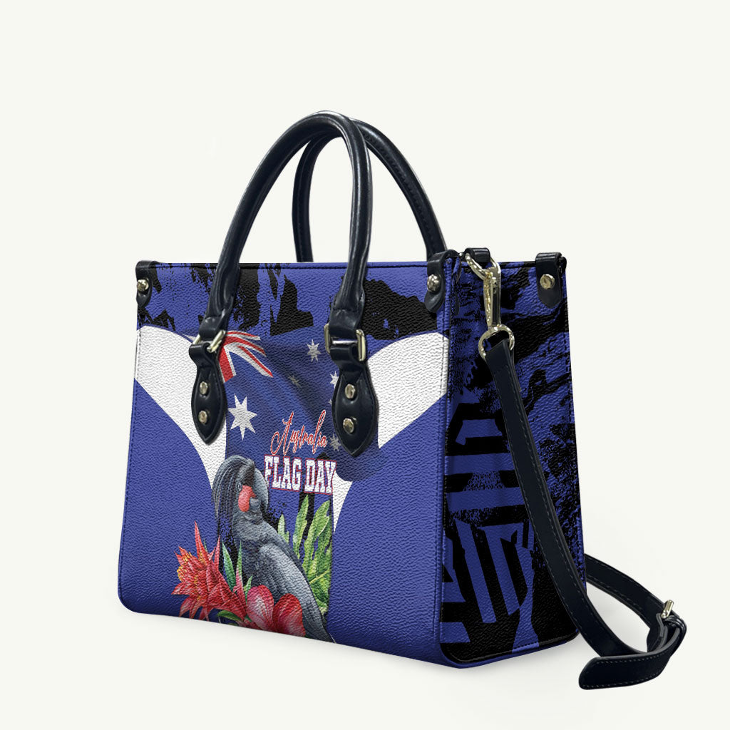 Australian National Flag Day Leather Bag Palm Cockatoo Proud Of Our Flag