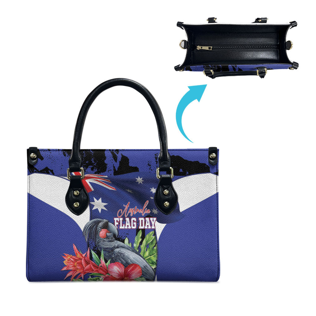 Australian National Flag Day Leather Bag Palm Cockatoo Proud Of Our Flag