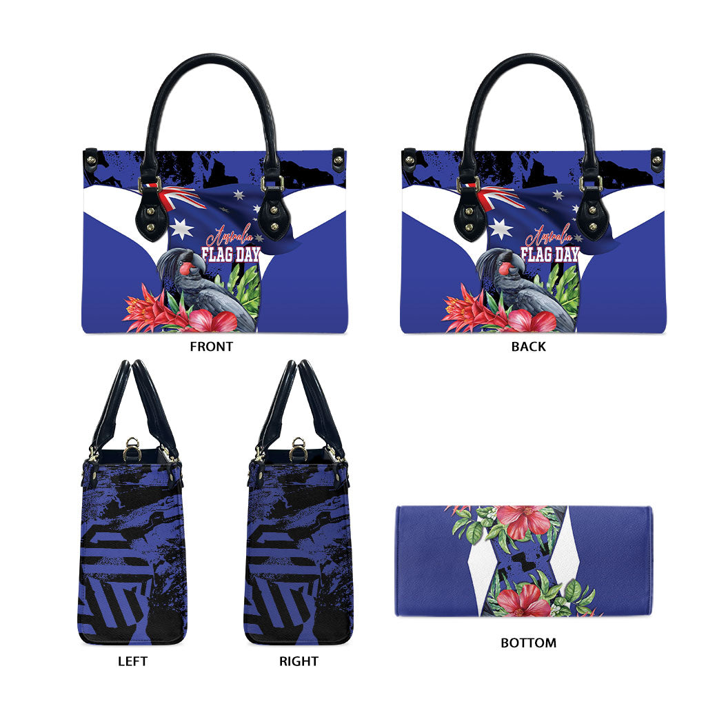 Australian National Flag Day Leather Bag Palm Cockatoo Proud Of Our Flag