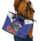 Australian National Flag Day Leather Tote Bag Palm Cockatoo Proud Of Our Flag