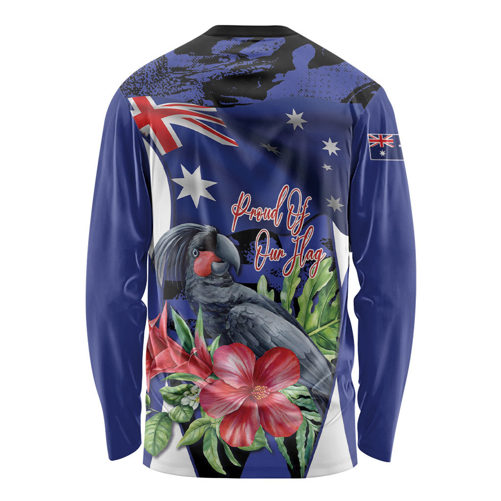 Australian National Flag Day Long Sleeve Shirt Palm Cockatoo Proud Of Our Flag