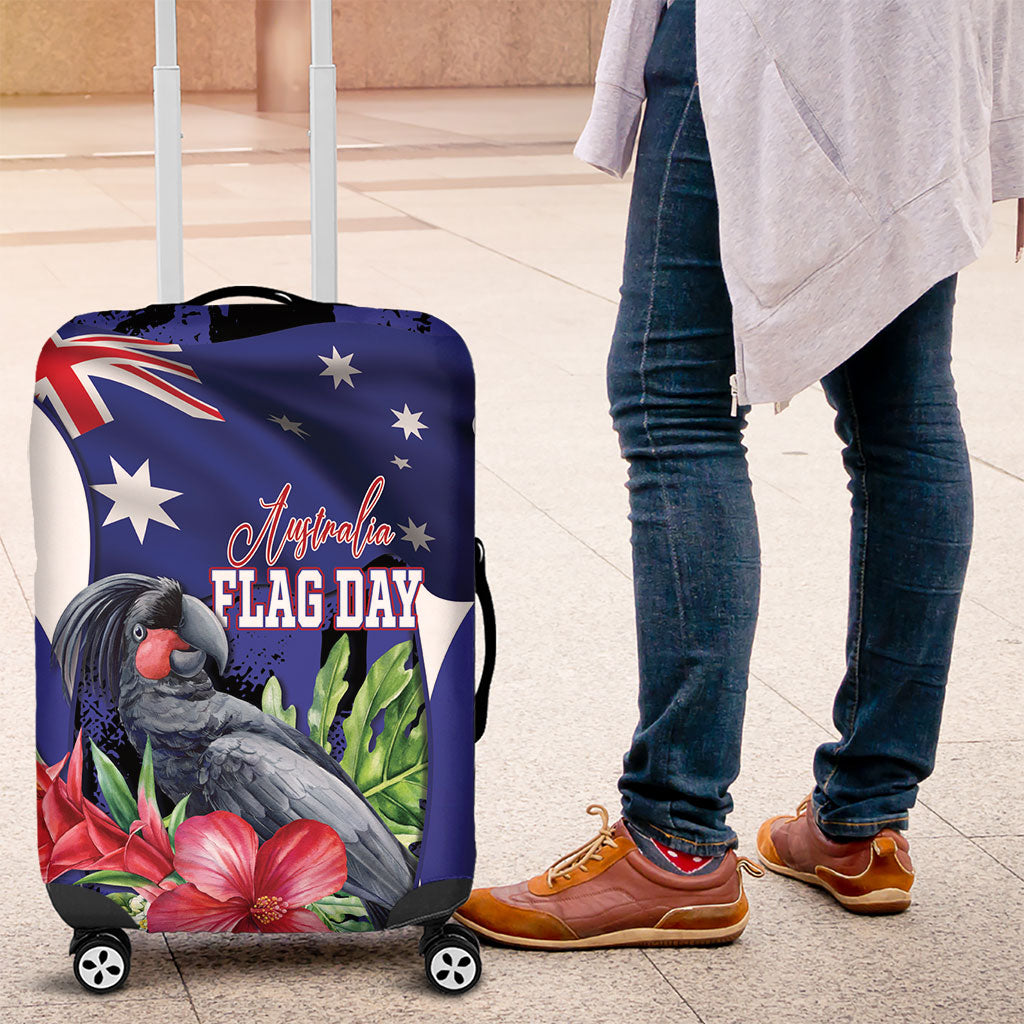 Australian National Flag Day Luggage Cover Palm Cockatoo Proud Of Our Flag