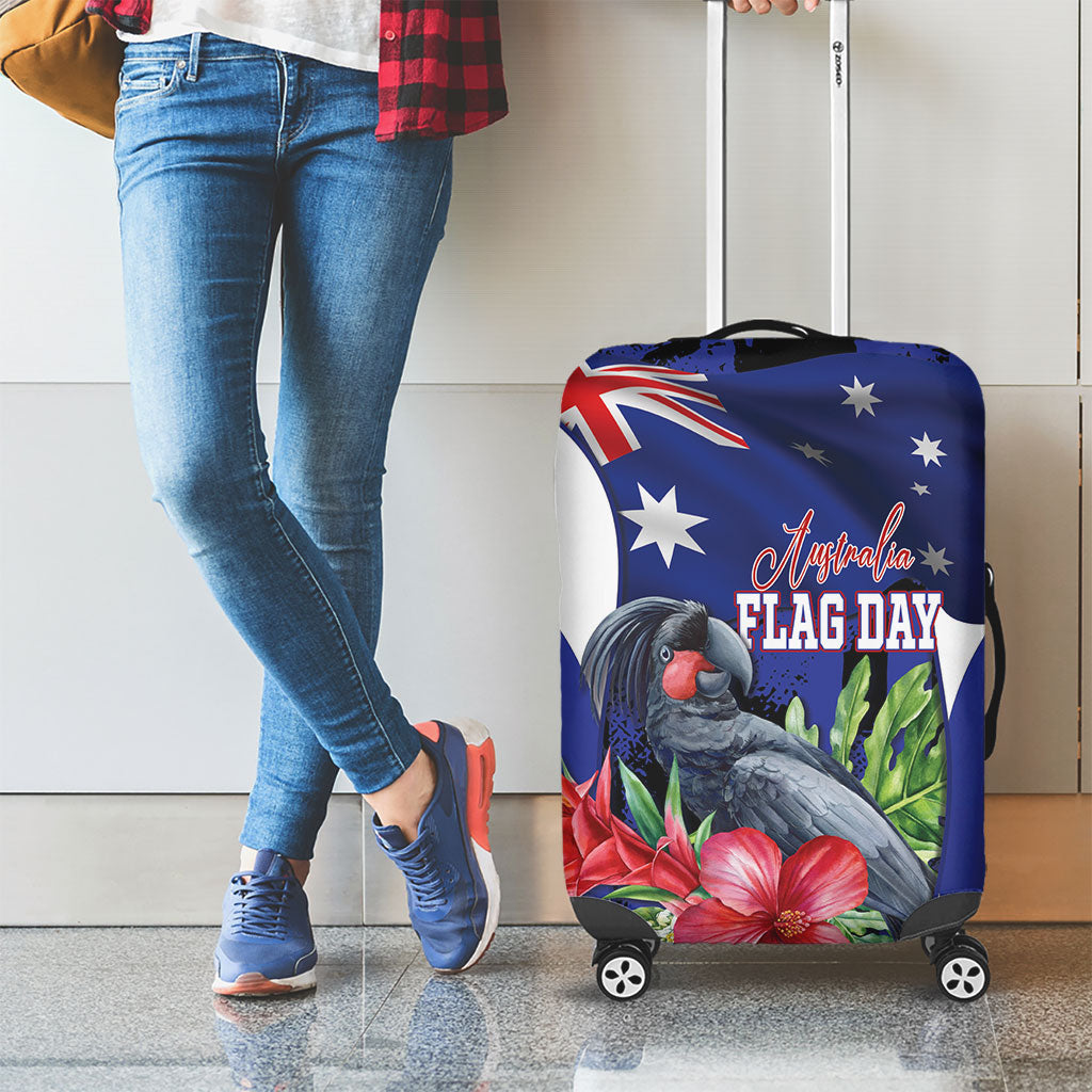 Australian National Flag Day Luggage Cover Palm Cockatoo Proud Of Our Flag