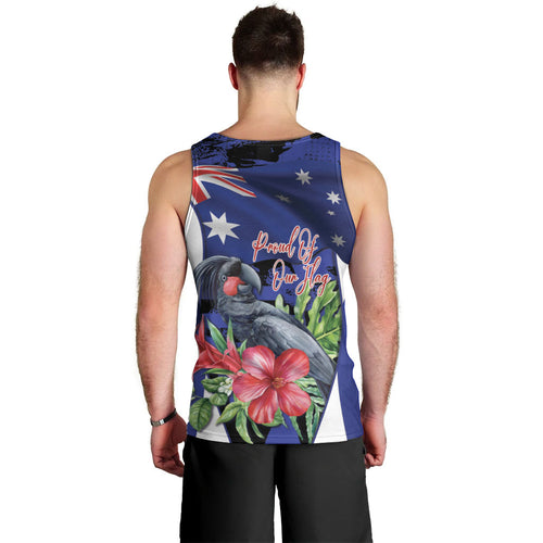 Australian National Flag Day Men Tank Top Palm Cockatoo Proud Of Our Flag