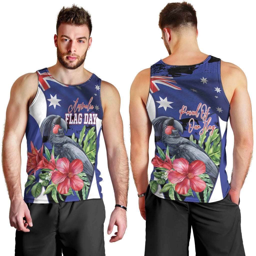 Australian National Flag Day Men Tank Top Palm Cockatoo Proud Of Our Flag