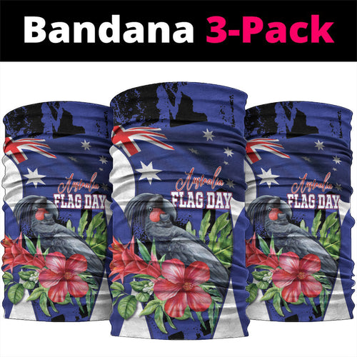Australian National Flag Day Neck Gaiter Palm Cockatoo Proud Of Our Flag