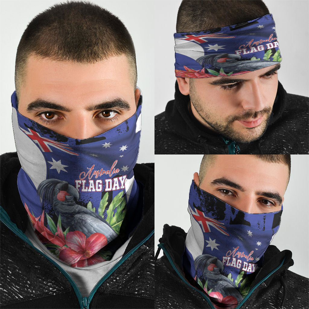 Australian National Flag Day Neck Gaiter Palm Cockatoo Proud Of Our Flag