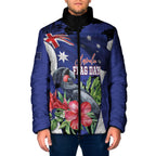 Australian National Flag Day Padded Jacket Palm Cockatoo Proud Of Our Flag