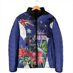 Australian National Flag Day Padded Jacket Palm Cockatoo Proud Of Our Flag