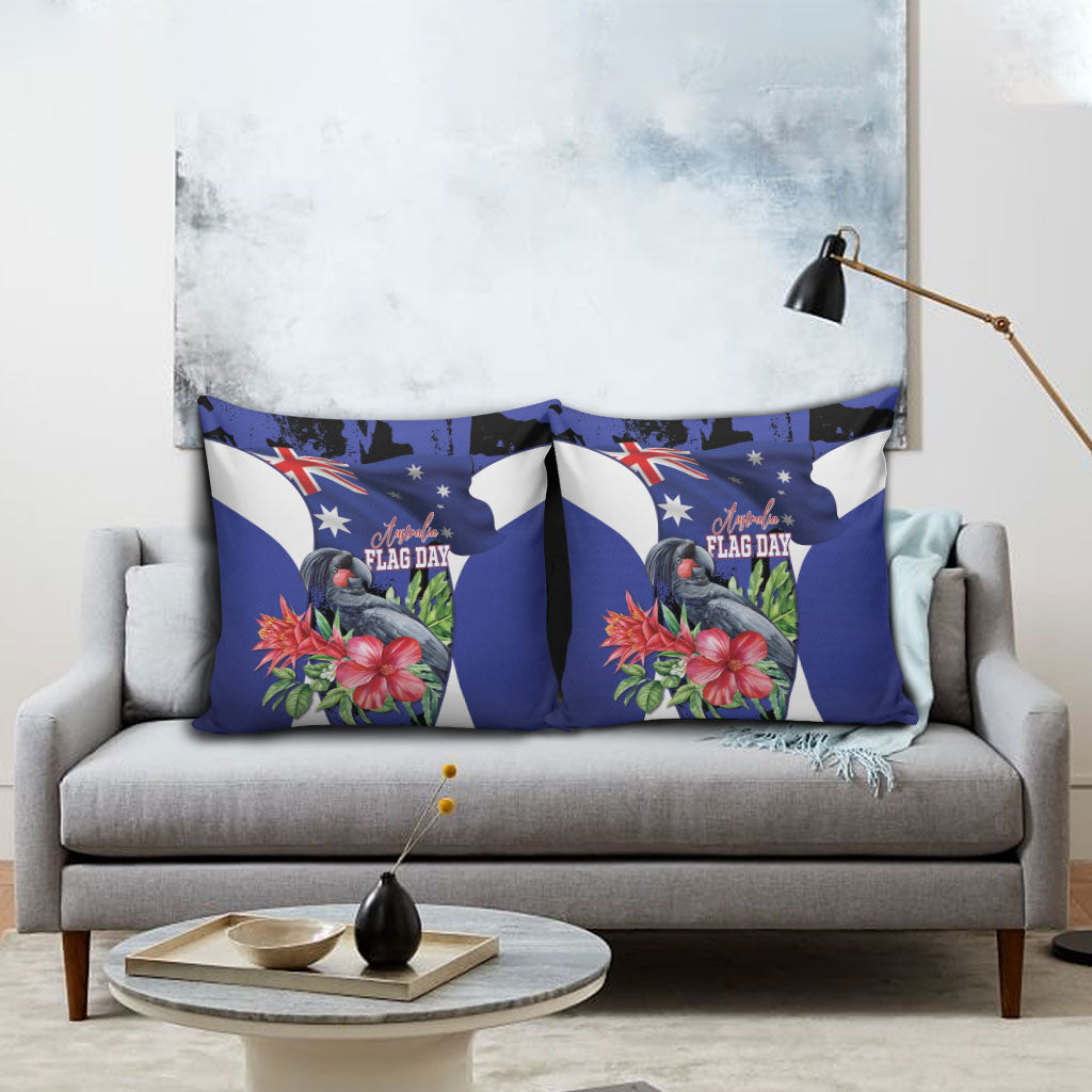 Australian National Flag Day Pillow Cover Palm Cockatoo Proud Of Our Flag