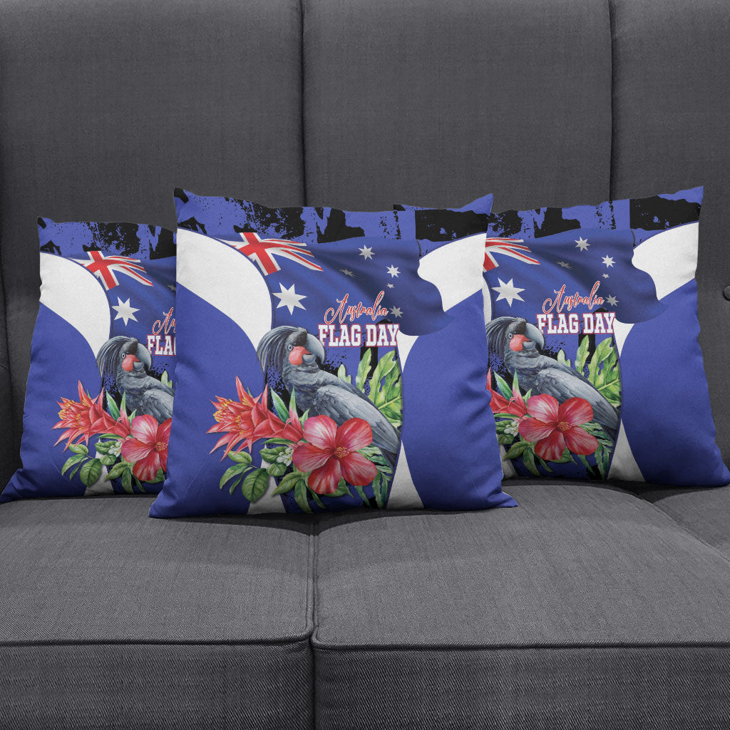 Australian National Flag Day Pillow Cover Palm Cockatoo Proud Of Our Flag