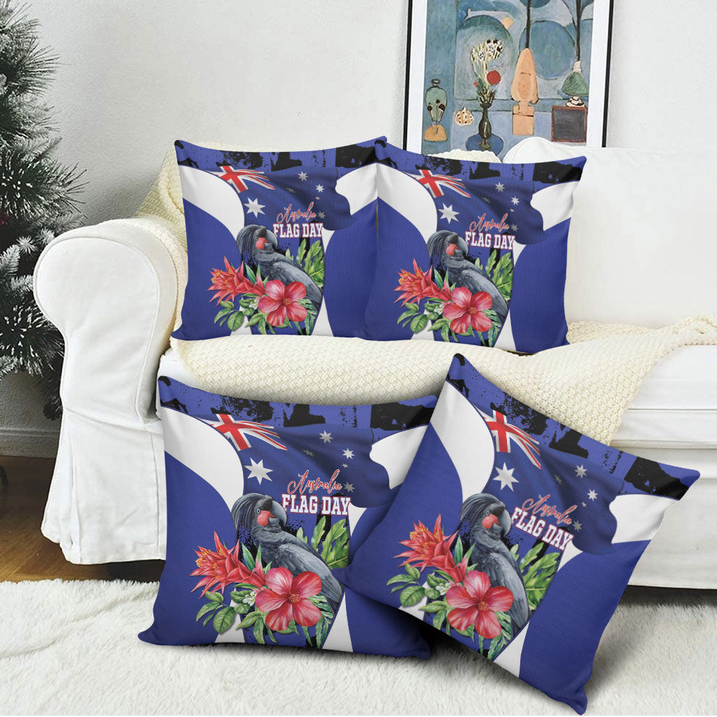 Australian National Flag Day Pillow Cover Palm Cockatoo Proud Of Our Flag