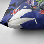Australian National Flag Day Pillow Cover Palm Cockatoo Proud Of Our Flag