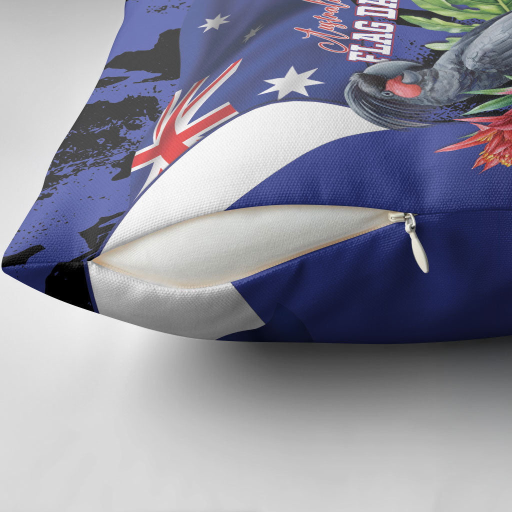 Australian National Flag Day Pillow Cover Palm Cockatoo Proud Of Our Flag