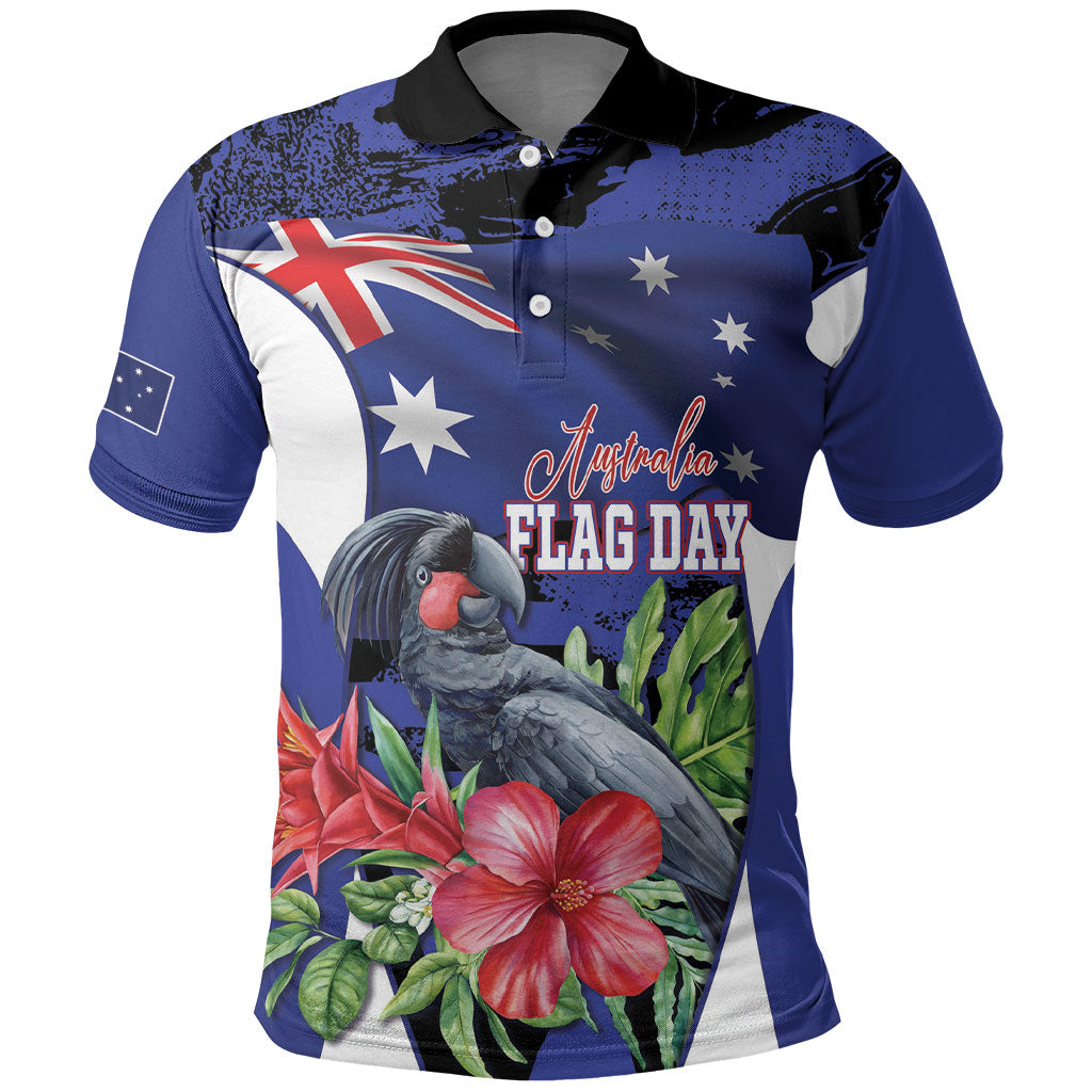 Australian National Flag Day Polo Shirt Palm Cockatoo Proud Of Our Flag