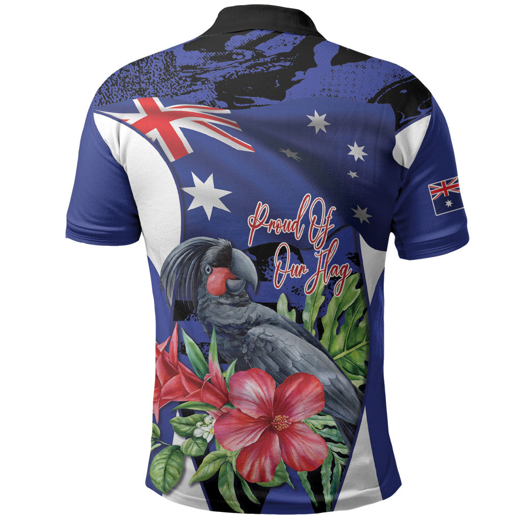 Australian National Flag Day Polo Shirt Palm Cockatoo Proud Of Our Flag