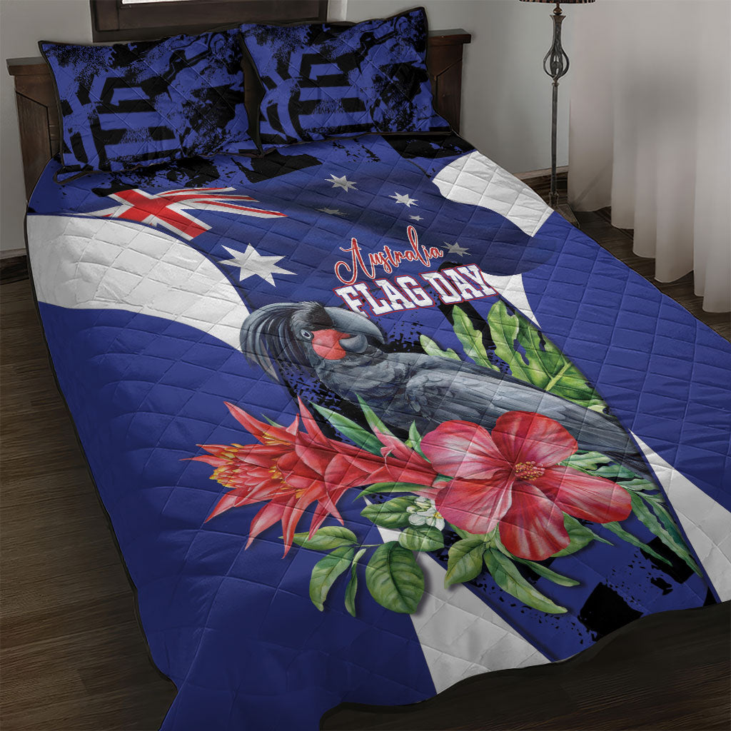 Australian National Flag Day Quilt Bed Set Palm Cockatoo Proud Of Our Flag