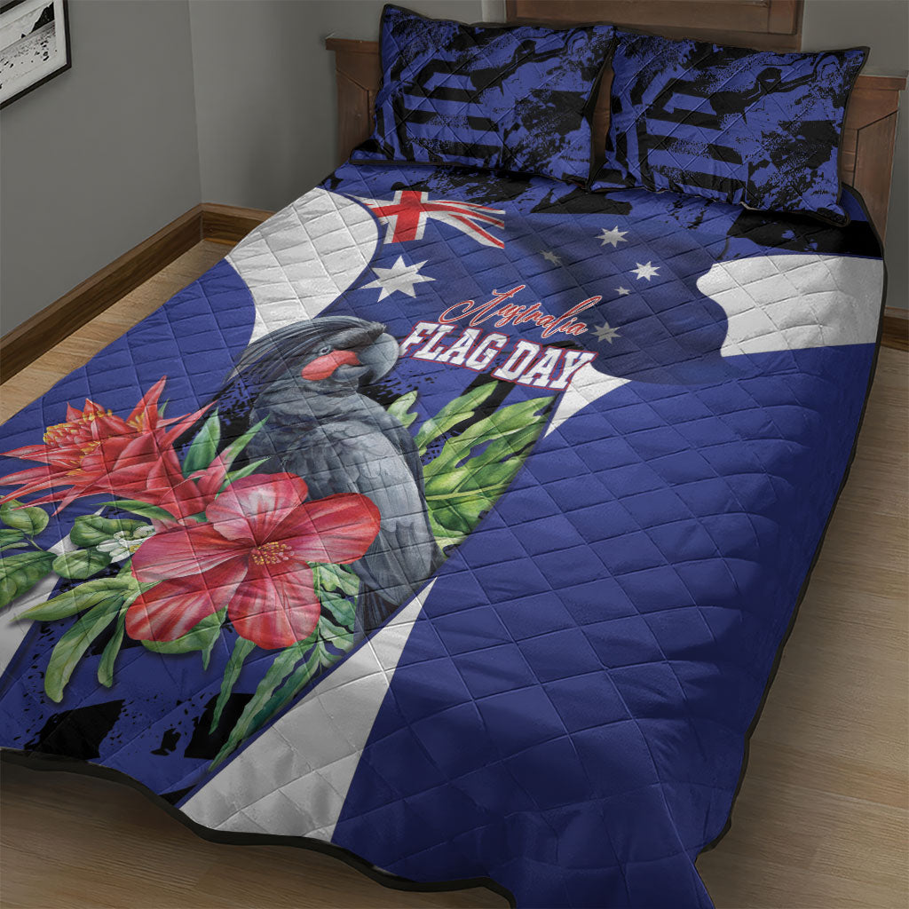 Australian National Flag Day Quilt Bed Set Palm Cockatoo Proud Of Our Flag