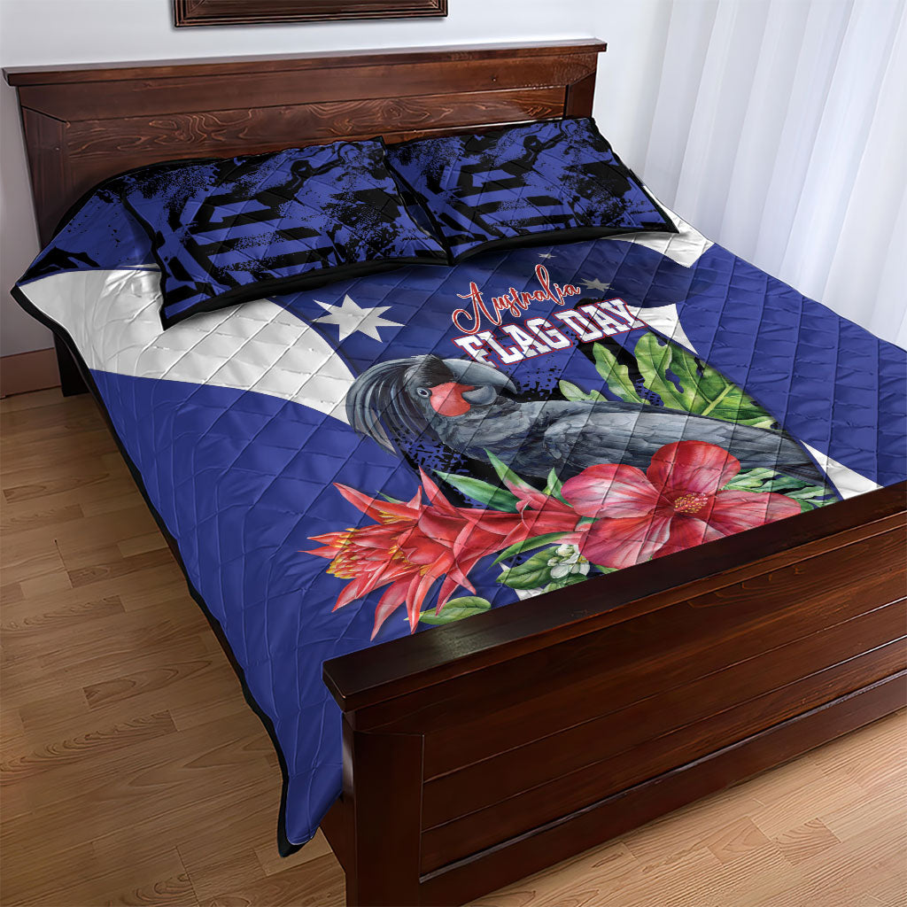Australian National Flag Day Quilt Bed Set Palm Cockatoo Proud Of Our Flag
