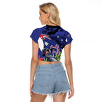 Australian National Flag Day Raglan Cropped T Shirt Palm Cockatoo Proud Of Our Flag