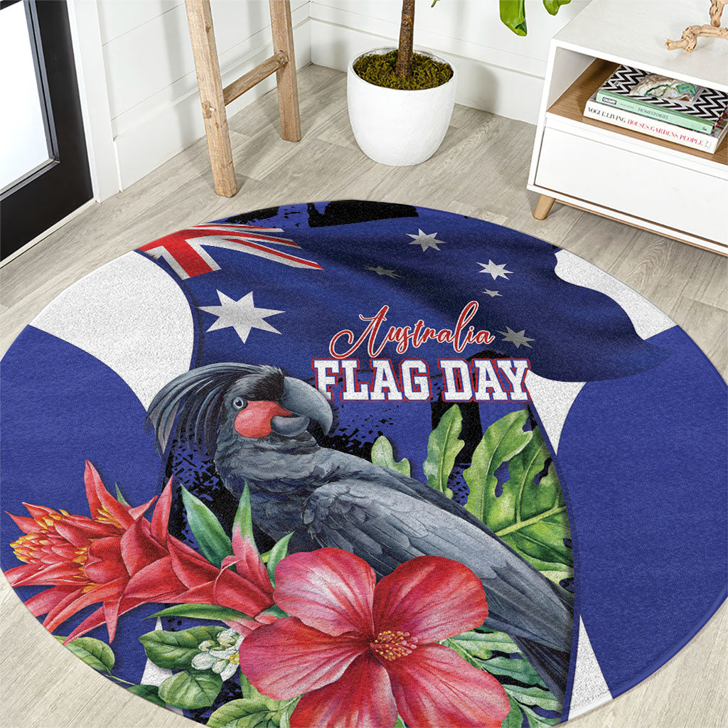 Australian National Flag Day Round Carpet Palm Cockatoo Proud Of Our Flag