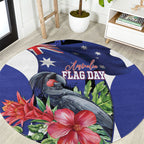 Australian National Flag Day Round Carpet Palm Cockatoo Proud Of Our Flag