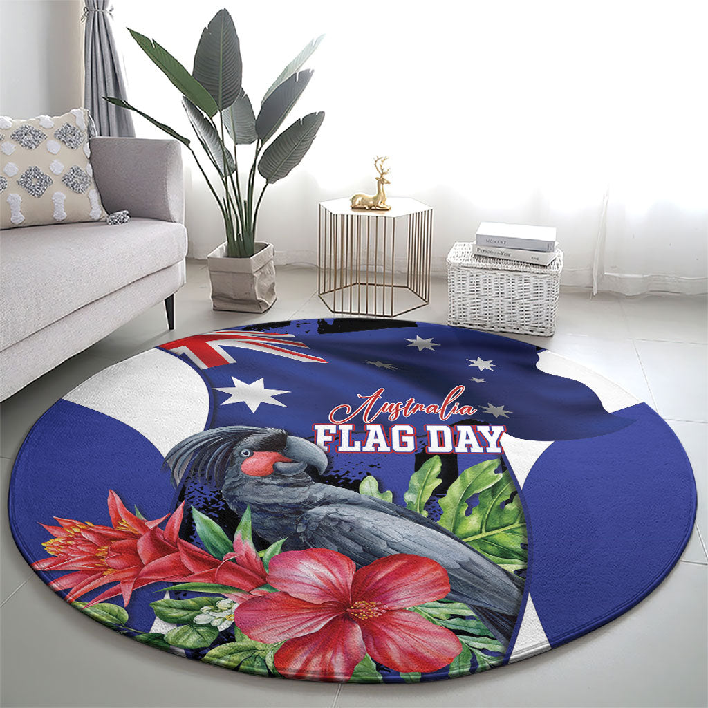 Australian National Flag Day Round Carpet Palm Cockatoo Proud Of Our Flag