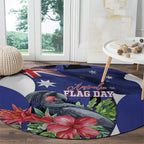 Australian National Flag Day Round Carpet Palm Cockatoo Proud Of Our Flag