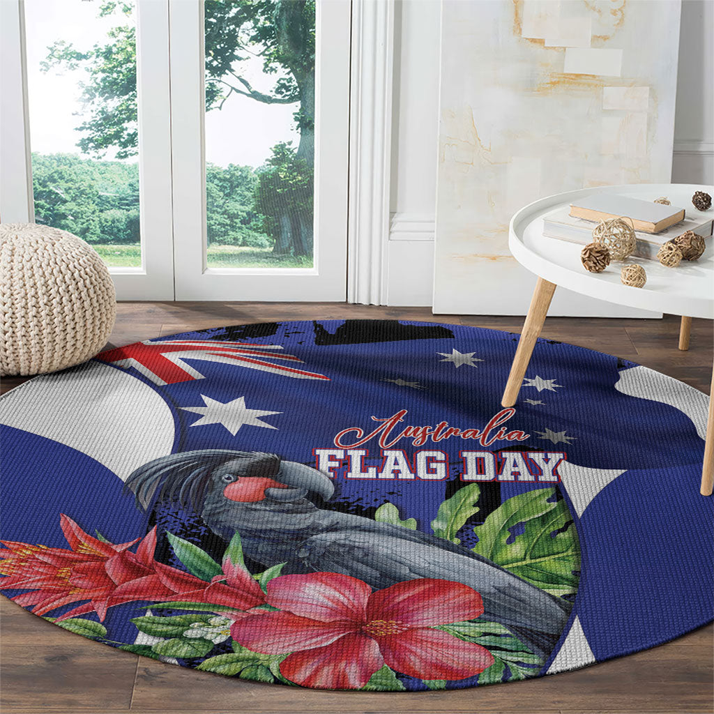 Australian National Flag Day Round Carpet Palm Cockatoo Proud Of Our Flag