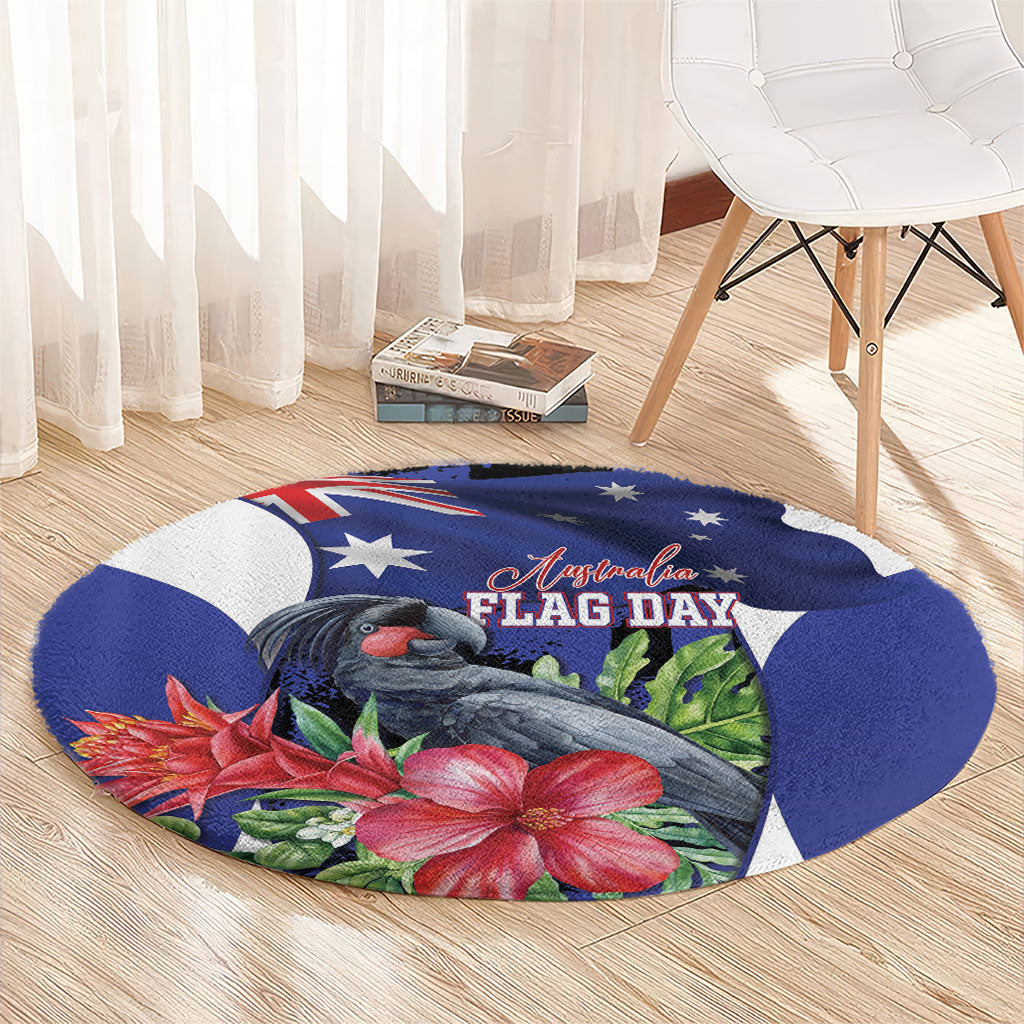 Australian National Flag Day Round Carpet Palm Cockatoo Proud Of Our Flag
