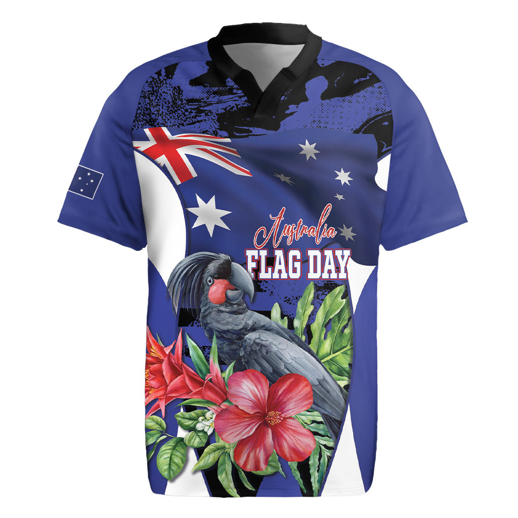 Australian National Flag Day Rugby Jersey Palm Cockatoo Proud Of Our Flag