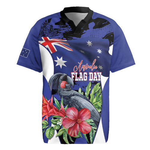 Australian National Flag Day Rugby Jersey Palm Cockatoo Proud Of Our Flag