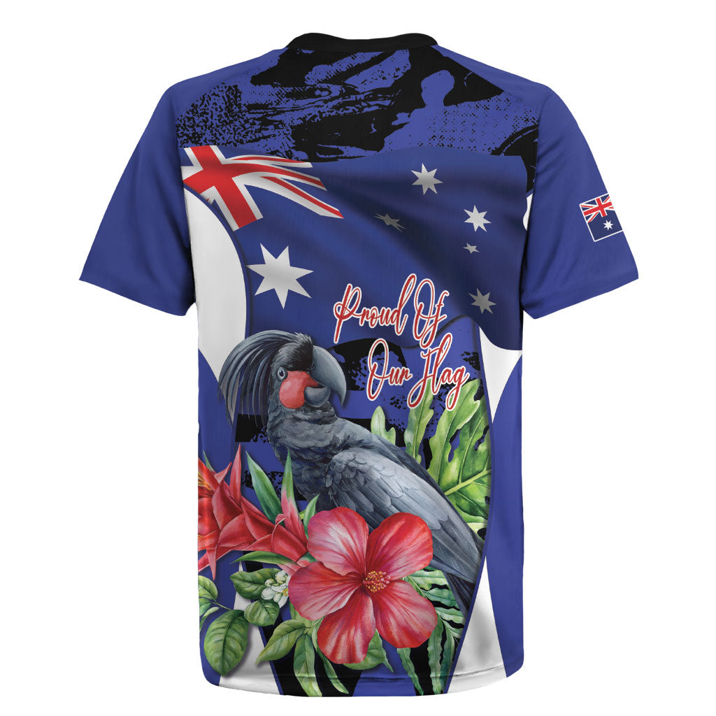 Australian National Flag Day Rugby Jersey Palm Cockatoo Proud Of Our Flag