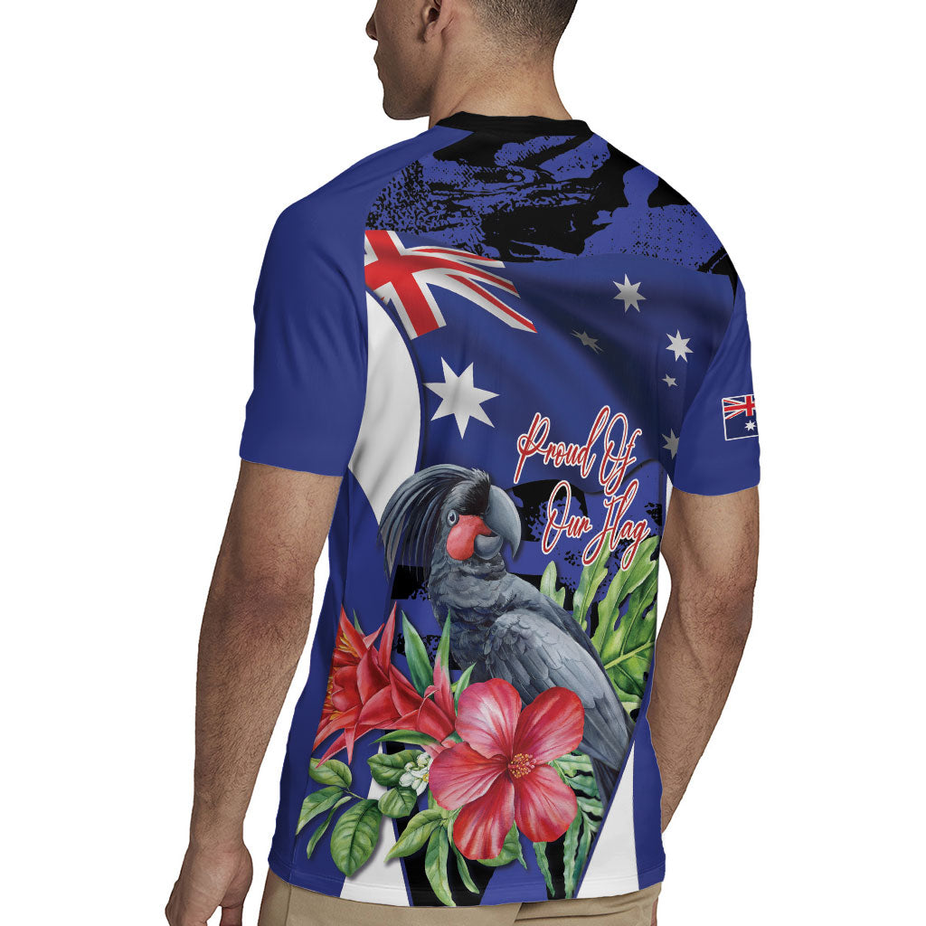 Australian National Flag Day Rugby Jersey Palm Cockatoo Proud Of Our Flag