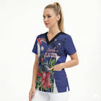 Australian National Flag Day Scrub Top Palm Cockatoo Proud Of Our Flag