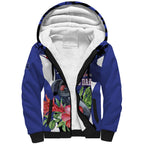 Australian National Flag Day Sherpa Hoodie Palm Cockatoo Proud Of Our Flag