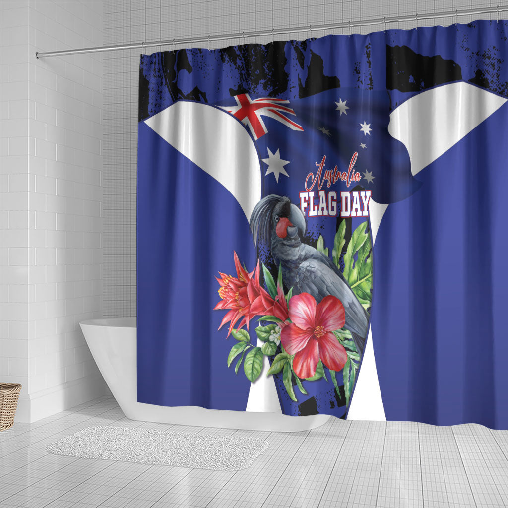 Australian National Flag Day Shower Curtain Palm Cockatoo Proud Of Our Flag