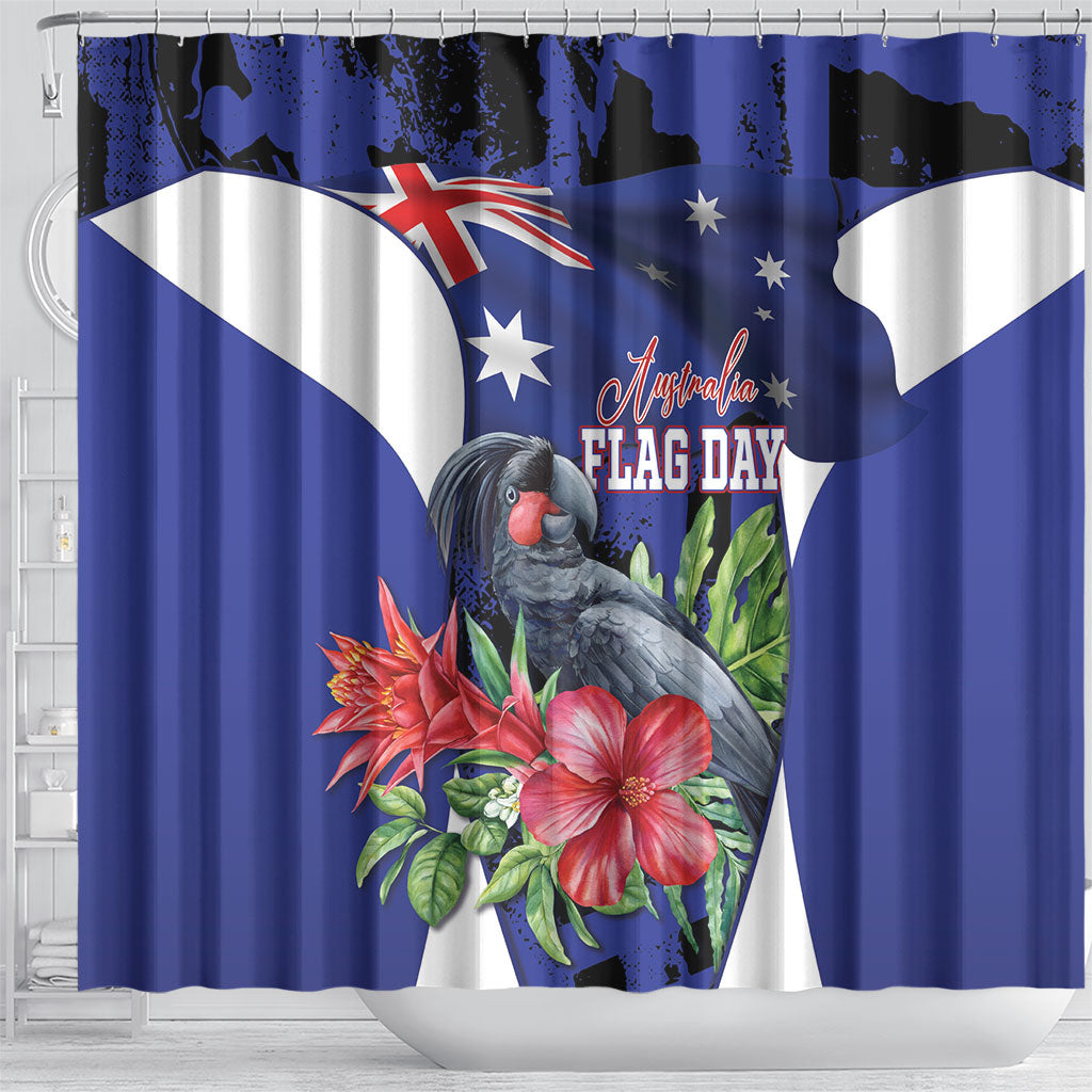 Australian National Flag Day Shower Curtain Palm Cockatoo Proud Of Our Flag