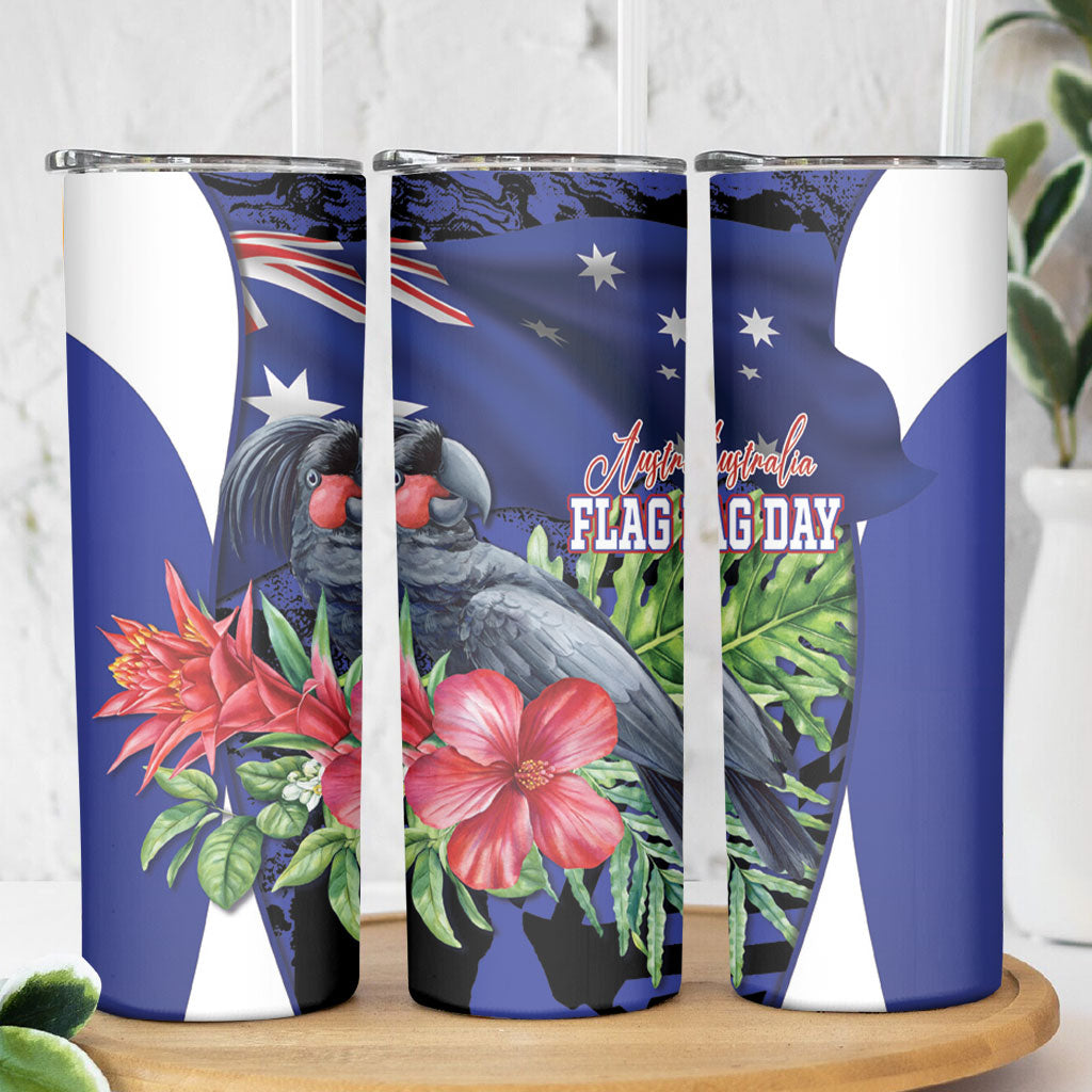 Australian National Flag Day Skinny Tumbler Palm Cockatoo Proud Of Our Flag