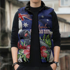 Australian National Flag Day Sleeveless Puffer Jacket Palm Cockatoo Proud Of Our Flag