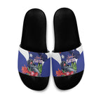 Australian National Flag Day Slide Sandals Palm Cockatoo Proud Of Our Flag